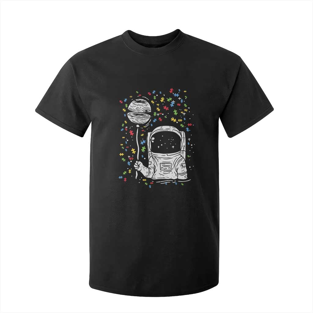 Astronaut Autism T Shirt For Kid TS01 Black Printyourwear