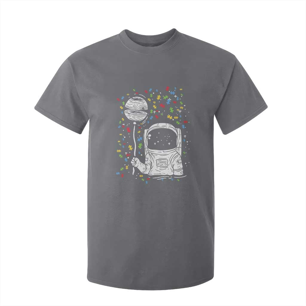 Astronaut Autism T Shirt For Kid TS01 Charcoal Printyourwear