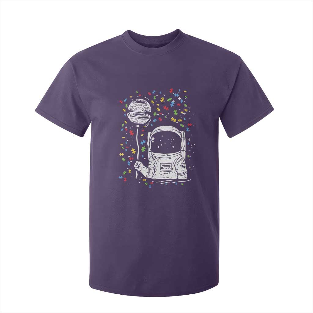 Astronaut Autism T Shirt For Kid TS01 Purple Printyourwear