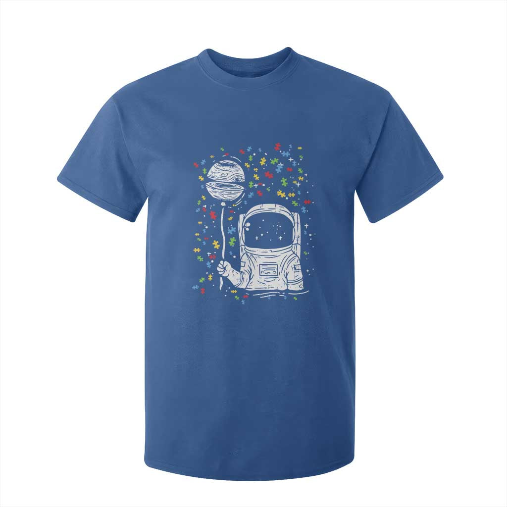 Astronaut Autism T Shirt For Kid TS01 Royal Blue Printyourwear