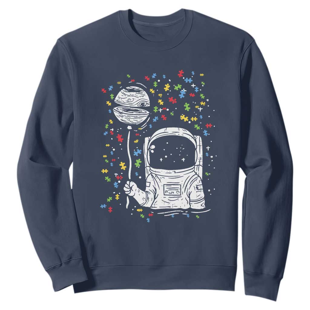 Astronaut Autism Sweatshirt TS01 Navy Printyourwear