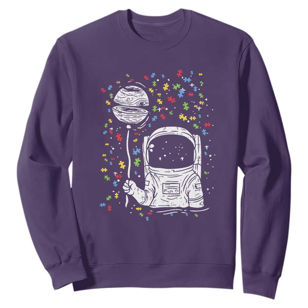Astronaut Autism Sweatshirt TS01 Purple Printyourwear