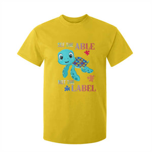 Turtle Autism T Shirt For Kid See The Able Not The Label Puzzle Pieces TS01 Daisy Printyourwear