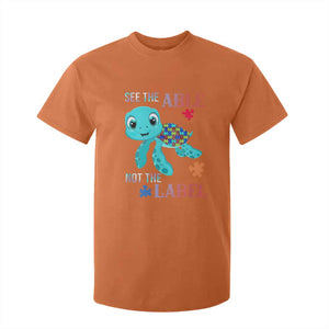 Turtle Autism T Shirt For Kid See The Able Not The Label Puzzle Pieces TS01 Orange Printyourwear