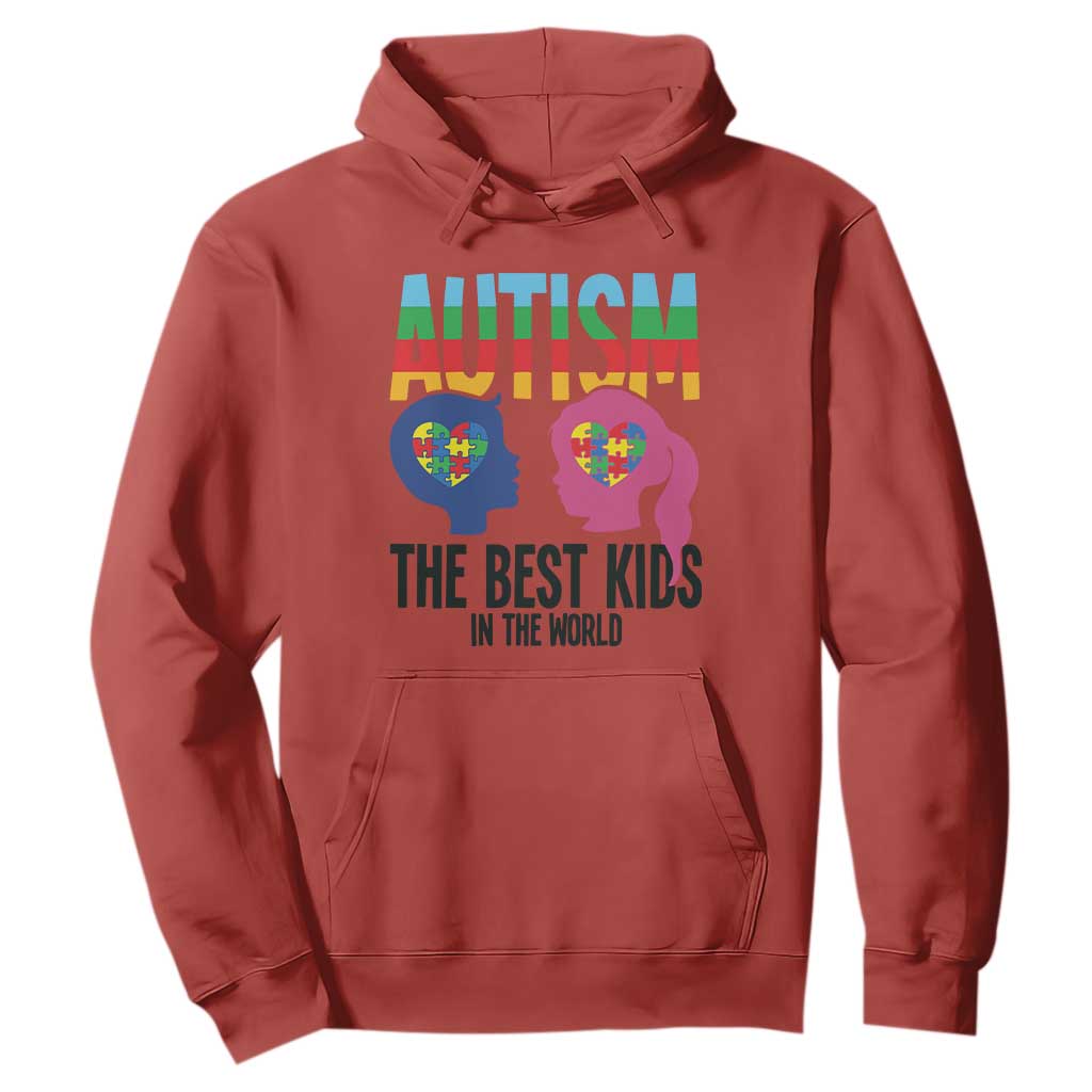 Proud Autism Hoodie The Best Kids In The World TS01 Red Printyourwear