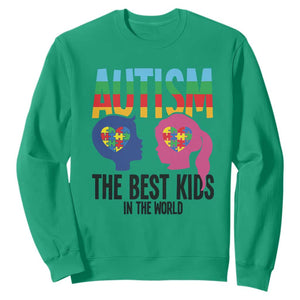 Proud Autism Sweatshirt The Best Kids In The World TS01 Irish Green Printyourwear