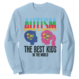 Proud Autism Sweatshirt The Best Kids In The World TS01 Light Blue Printyourwear