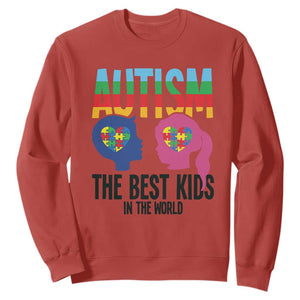 Proud Autism Sweatshirt The Best Kids In The World TS01 Red Printyourwear
