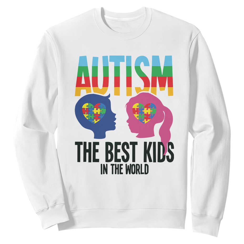 Proud Autism Sweatshirt The Best Kids In The World TS01 White Printyourwear