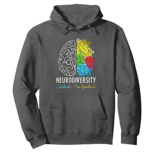 Proud Autism Hoodie Neurodiversity Celebrate The Spectrum TS01 Dark Heather Printyourwear