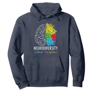 Proud Autism Hoodie Neurodiversity Celebrate The Spectrum TS01 Navy Printyourwear