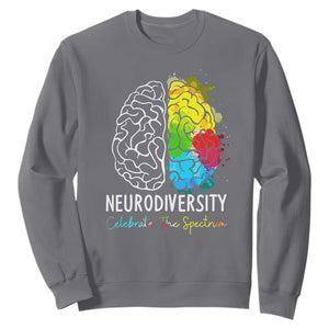 Proud Autism Sweatshirt Neurodiversity Celebrate The Spectrum TS01 Charcoal Printyourwear
