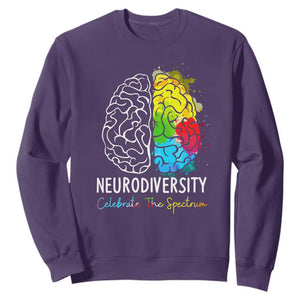 Proud Autism Sweatshirt Neurodiversity Celebrate The Spectrum TS01 Purple Printyourwear