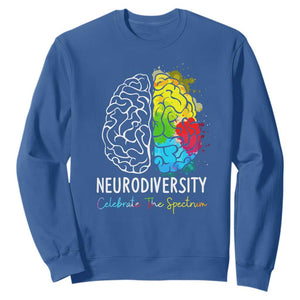 Proud Autism Sweatshirt Neurodiversity Celebrate The Spectrum TS01 Royal Blue Printyourwear