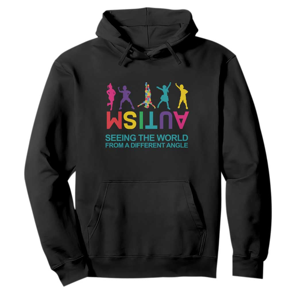 Proud Autism Hoodie Seeing The World From A Different Angle TS01 Black Printyourwear