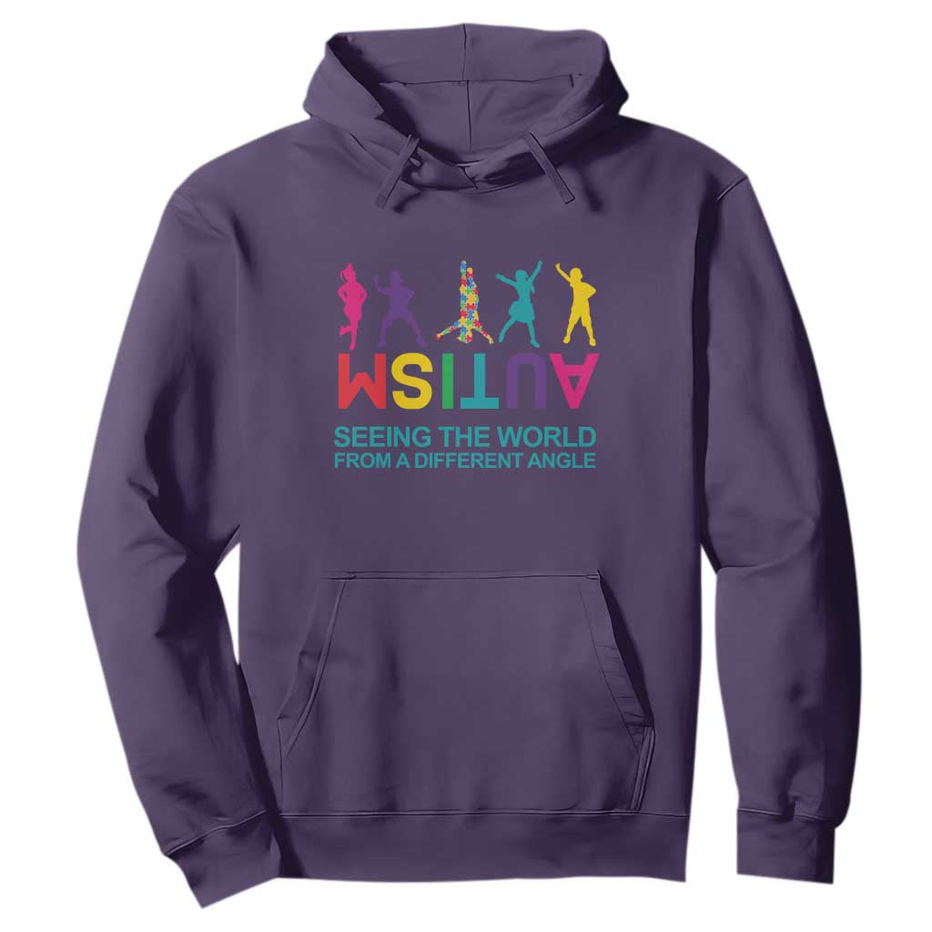 Proud Autism Hoodie Seeing The World From A Different Angle TS01 Purple Printyourwear