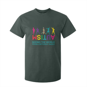 Proud Autism T Shirt For Kid Seeing The World From A Different Angle TS01 Dark Forest Green Printyourwear