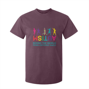 Proud Autism T Shirt For Kid Seeing The World From A Different Angle TS01 Maroon Printyourwear