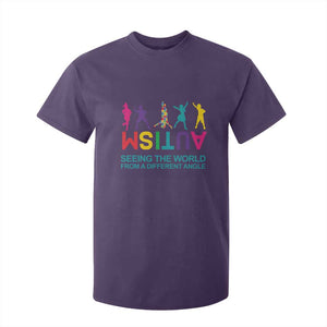 Proud Autism T Shirt For Kid Seeing The World From A Different Angle TS01 Purple Printyourwear