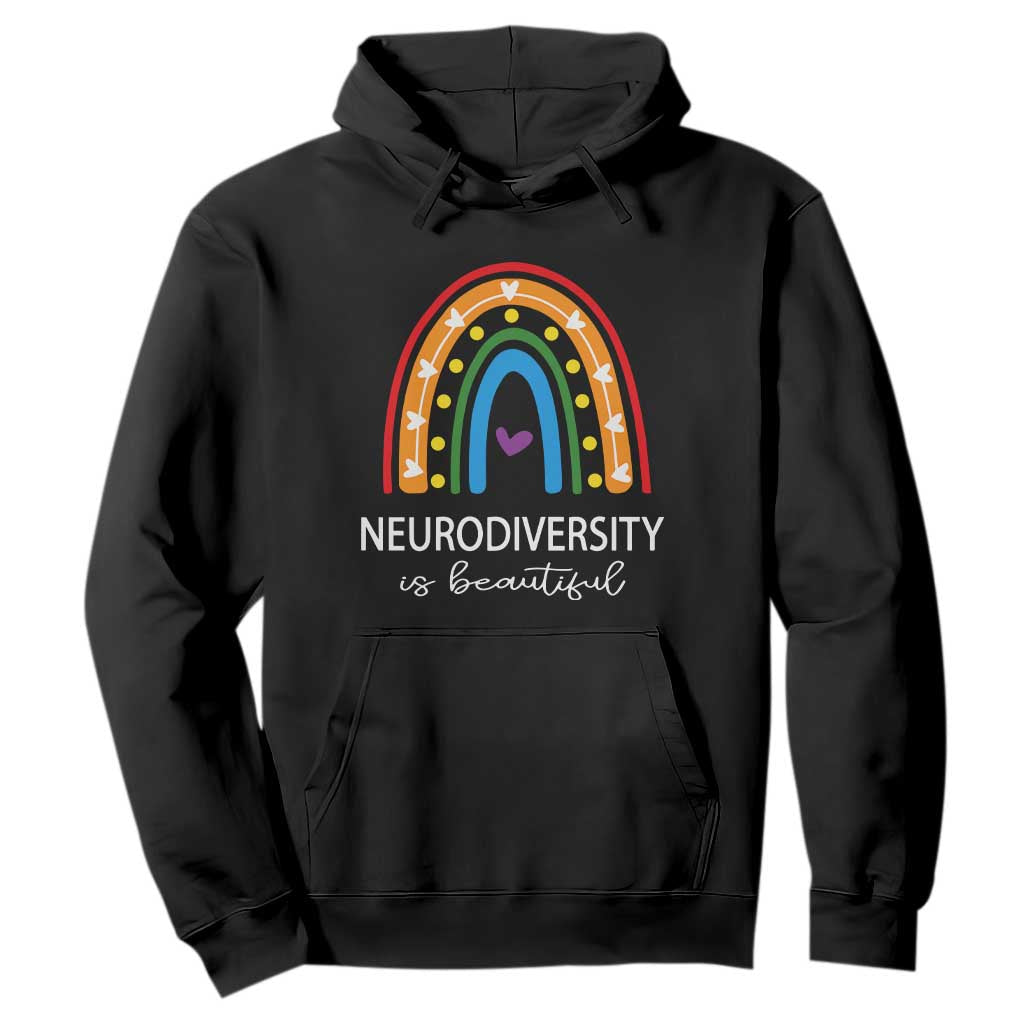 Heart Autism Awareness Hoodie Neurodiversity Is Beautiful TS01 Black Printyourwear