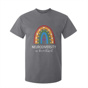 Heart Autism Awareness T Shirt For Kid Neurodiversity Is Beautiful TS01 Charcoal Printyourwear