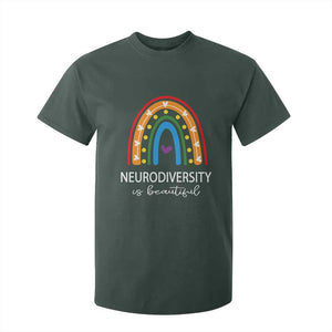 Heart Autism Awareness T Shirt For Kid Neurodiversity Is Beautiful TS01 Dark Forest Green Printyourwear