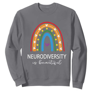 Heart Autism Awareness Sweatshirt Neurodiversity Is Beautiful TS01 Charcoal Printyourwear