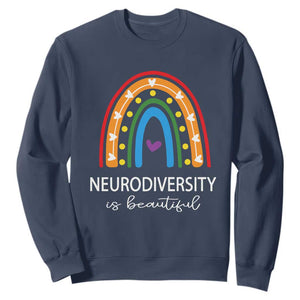 Heart Autism Awareness Sweatshirt Neurodiversity Is Beautiful TS01 Navy Printyourwear