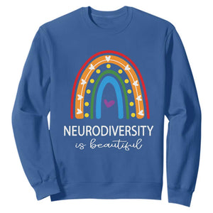 Heart Autism Awareness Sweatshirt Neurodiversity Is Beautiful TS01 Royal Blue Printyourwear