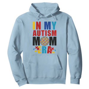 In My Autism Mom Era Hoodie Love Support Puzzle Piece TS01 Light Blue Printyourwear