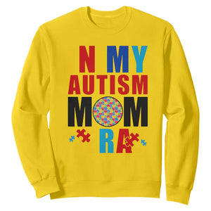 In My Autism Mom Era Sweatshirt Love Support Puzzle Piece TS01 Daisy Printyourwear