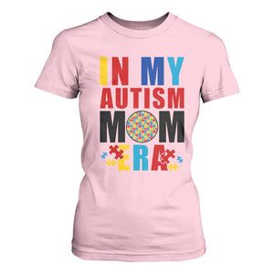 In My Autism Mom Era T Shirt For Women Love Support Puzzle Piece TS01 Light Pink Printyourwear