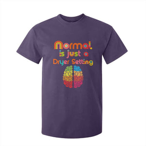 Proud Autism T Shirt For Kid Normal Is Just A Dryer Setting Neurodiversity Brain TS01 Purple Printyourwear