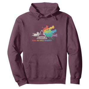 Cat Autism Hoodie Seeing The World Form A Different Angle TS01 Maroon Printyourwear
