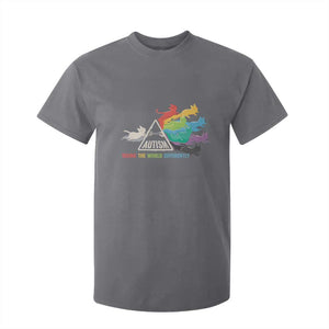 Cat Autism T Shirt For Kid Seeing The World Form A Different Angle TS01 Charcoal Printyourwear