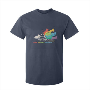 Cat Autism T Shirt For Kid Seeing The World Form A Different Angle TS01 Navy Printyourwear