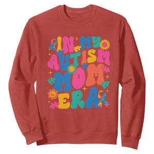 Autism Mama Sweatshirt In My Autism Mom Era TS01 Red Printyourwear