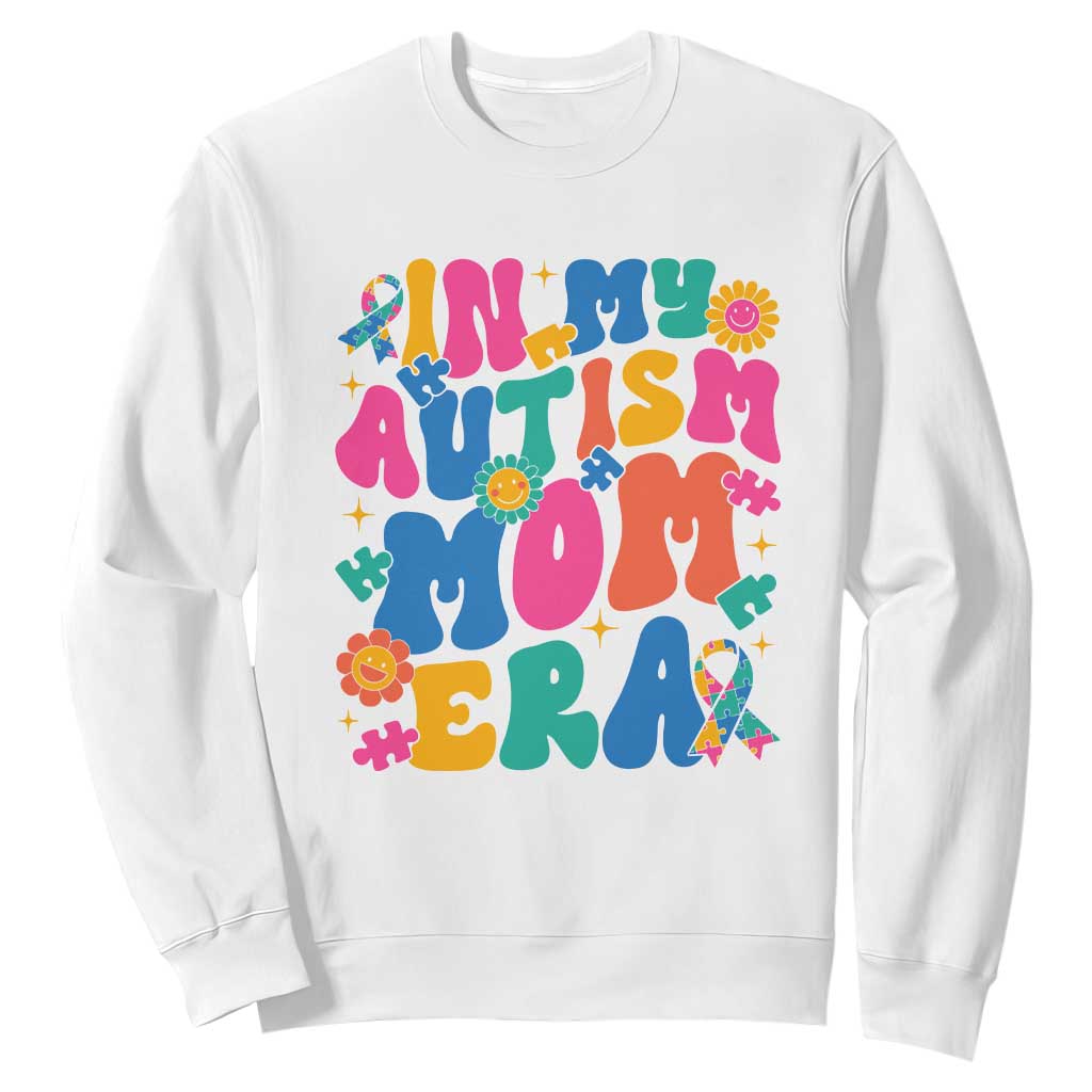 Autism Mama Sweatshirt In My Autism Mom Era TS01 White Printyourwear