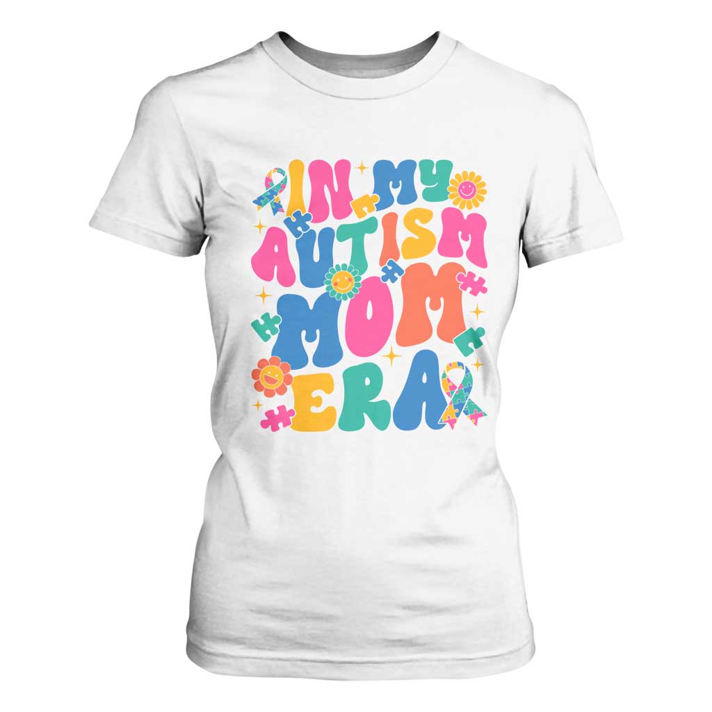 Autism Mama T Shirt For Women In My Autism Mom Era TS01 White Printyourwear