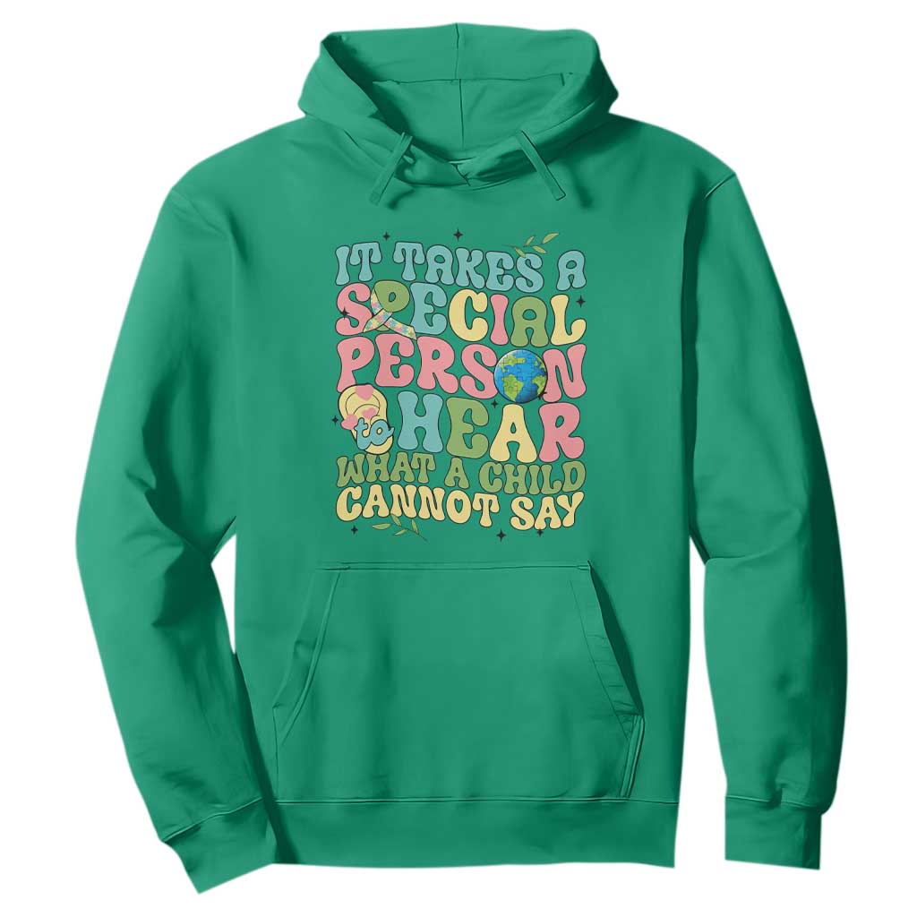 Embrace Autism Hoodie It Takes A Special Person To Hear What A Child Cannot Say TS01 Irish Green Printyourwear