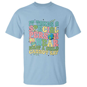 Embrace Autism T Shirt It Takes A Special Person To Hear What A Child Cannot Say TS01 Light Blue Printyourwear