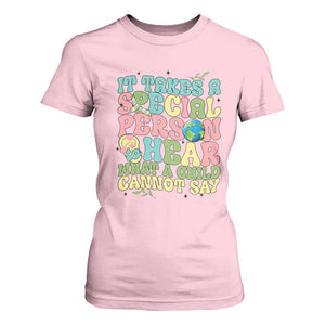 Embrace Autism T Shirt For Women It Takes A Special Person To Hear What A Child Cannot Say TS01 Light Pink Printyourwear