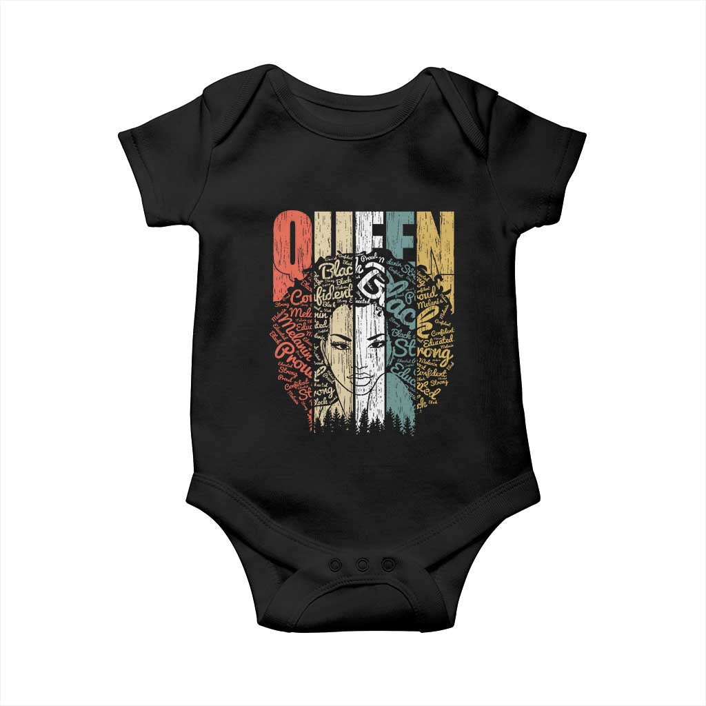 Black History Education Baby Onesie For Women Educated Strong Black Queen TS01 Black Print Your Wear