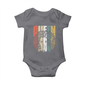 Black History Education Baby Onesie For Women Educated Strong Black Queen TS01 Charcoal Print Your Wear