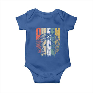 Black History Education Baby Onesie For Women Educated Strong Black Queen TS01 Royal Blue Print Your Wear