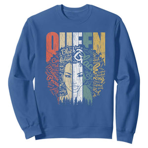 Black History Sweatshirt For Women Educated Strong Black Queen TS01 Royal Blue Printyourwear