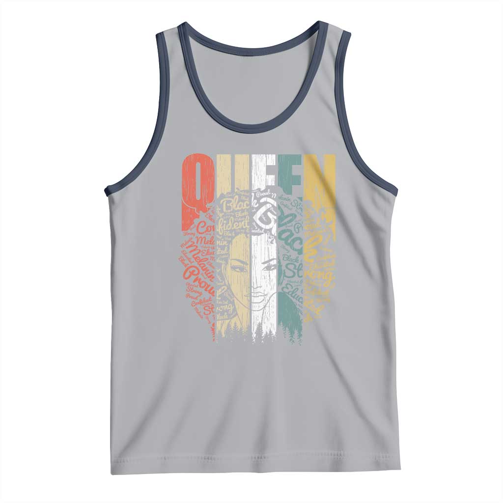 Black History Education Tank Top For Women Educated Strong Black Queen TS01 Athletic Heather Navy Print Your Wear