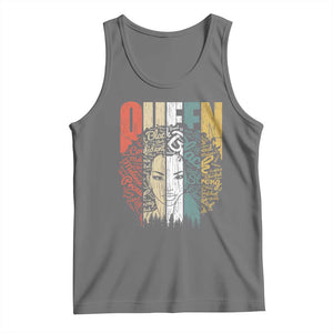 Black History Education Tank Top For Women Educated Strong Black Queen TS01 Black Heather Print Your Wear