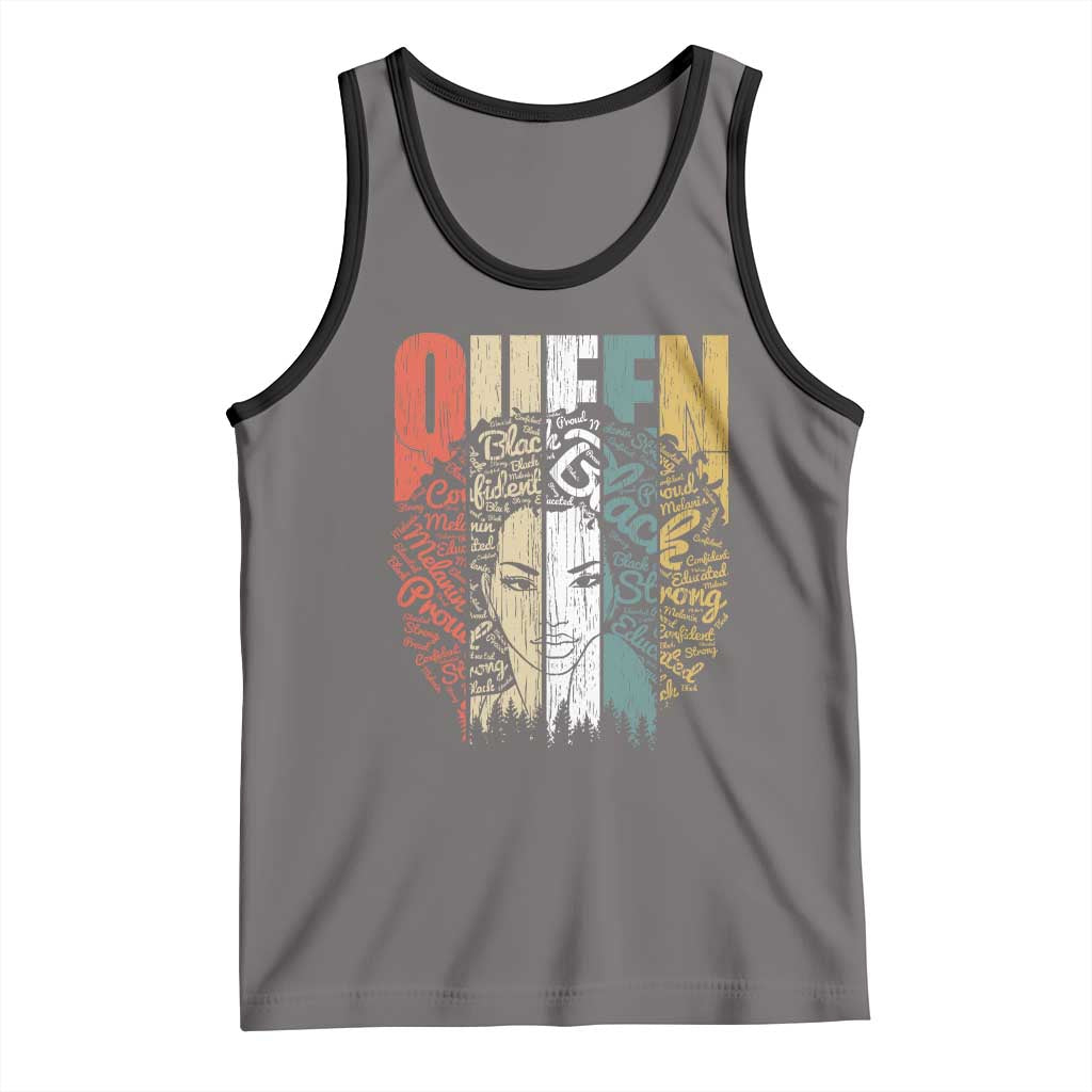Black History Education Tank Top For Women Educated Strong Black Queen TS01 Deep Heather Black Print Your Wear