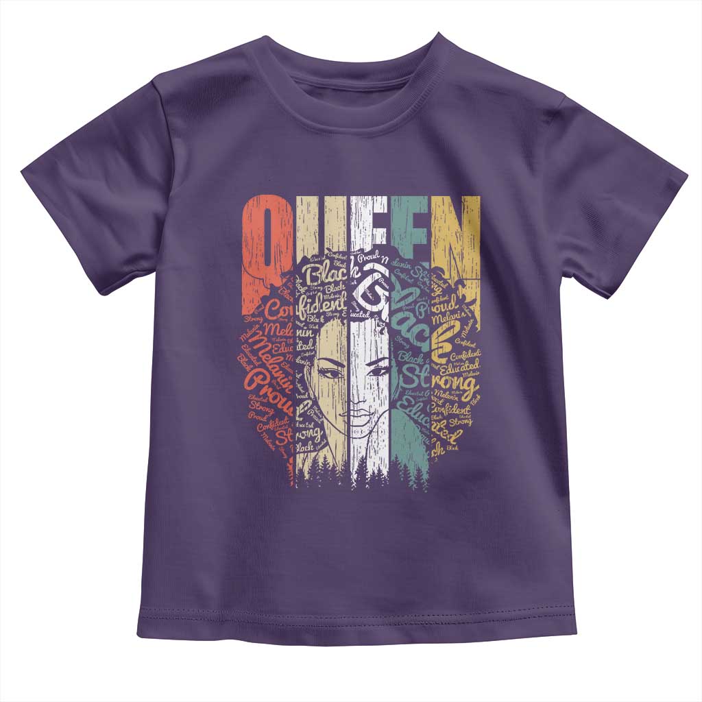 Black History Education Toddler T Shirt For Women Educated Strong Black Queen TS01 Purple Print Your Wear